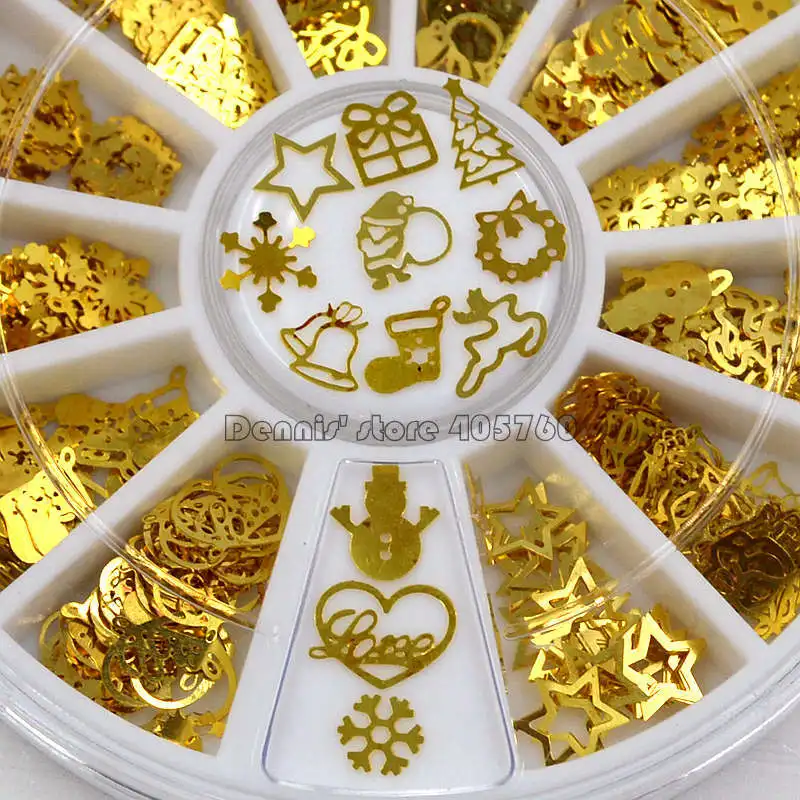 Mix Merry Christmas Element X'mas Tree Bell Elk Santa Claus Snowman Snowflake Metallic Nail Art Sequins Decals Gem DIY Wheel
Mix Merry Christmas Element X'mas Tree Bell Elk Santa Claus Snowman Snowflake Metallic Nail Art Sequins Decals Gem DIY Wheel