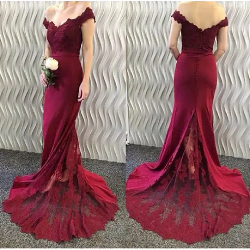 Burgundy Off The Shoulder Prom Dresses Mermaid 2021 Vestidos De Gala Applique Lace Formal Women Evening Gowns Long Party Dress
Burgundy Off The Shoulder Prom Dresses Mermaid 2021 Vestidos De Gala Applique Lace Formal Women Evening Gowns Long Party Dress