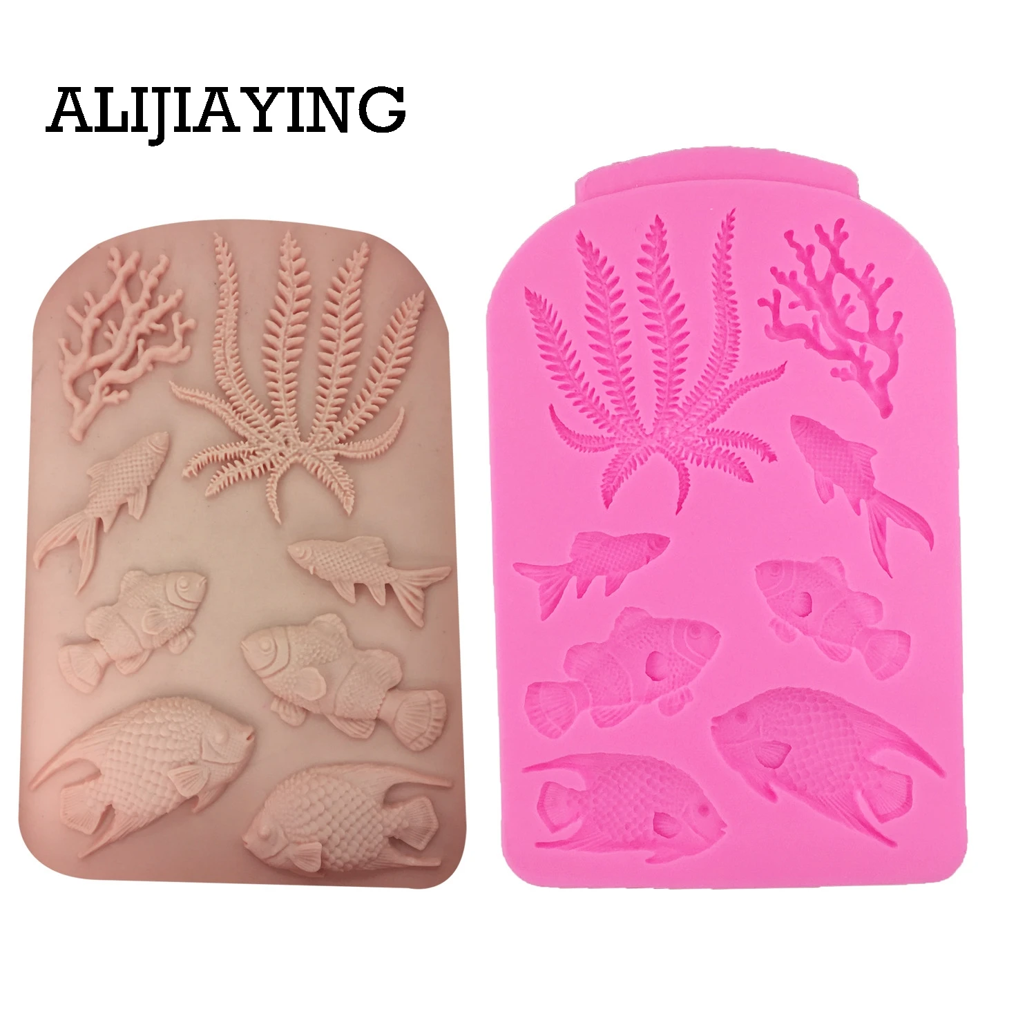 M1366 Fish seaweed Cake Decorating tools Silicone Mold Fondant Cake Chocolate Sugar Craft Molds DIY Cake
M1366 Fish seaweed Cake Decorating tools Silicone Mold Fondant Cake Chocolate Sugar Craft Molds DIY Cake