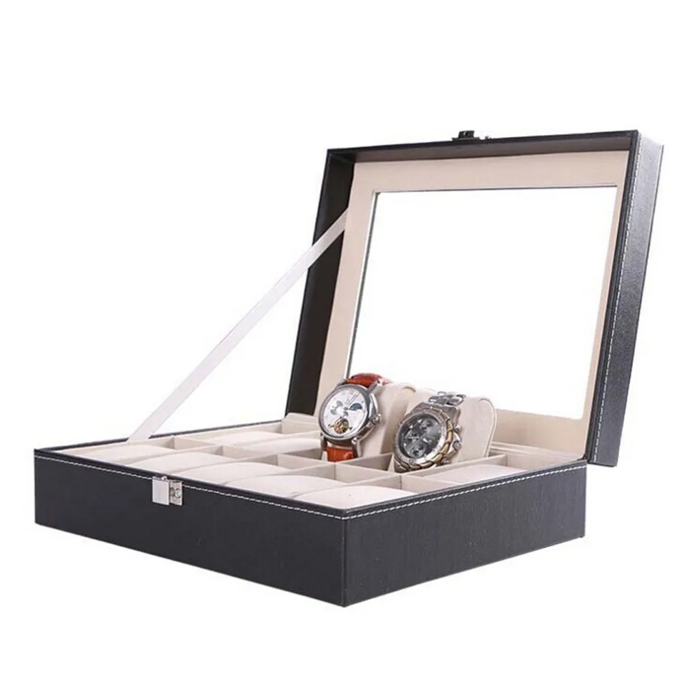 2015 New and Fashion 1PCS 10 Grid Black Leather Watch Display Slot Case Box Jewelry Storage Organizer Windowed Case
2015 New and Fashion 1PCS 10 Grid Black Leather Watch Display Slot Case Box Jewelry Storage Organizer Windowed Case