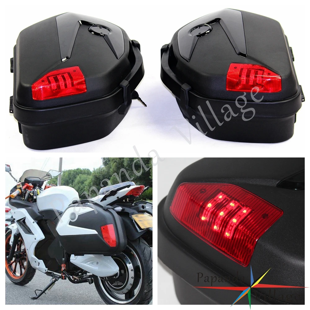 Universal Motorcycle Saddle Bag Box Side Case Side Pannier Cargo w/ LED For Honda Suzuki Kawasaki BMW Yamaha FZ
Universal Motorcycle Saddle Bag Box Side Case Side Pannier Cargo w/ LED For Honda Suzuki Kawasaki BMW Yamaha FZ