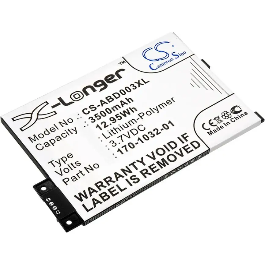 Cameron Sino 3500mah battery for AMAZON Kindle 3 Wi-fi 3G Graphite III 170-1032-00 170-1032-01 GP-S10-346392-0100 S11GTSF01A
Cameron Sino 3500mah battery for AMAZON Kindle 3 Wi-fi 3G Graphite III 170-1032-00 170-1032-01 GP-S10-346392-0100 S11GTSF01A