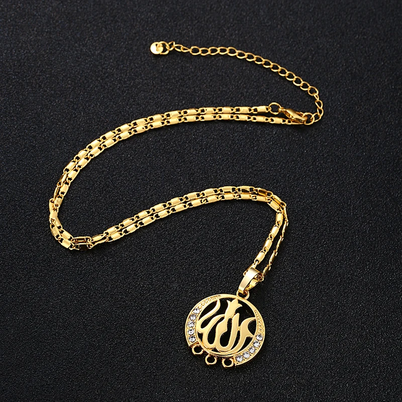 Новые мусульманские ожерелья золотого цвета для женщин Ахмед мусульман Мухаммад