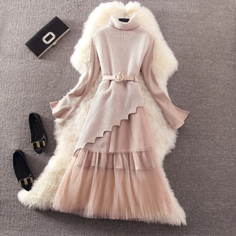 Europe and the United States high-quality fashion two-piece dress spring new high collar was thin bottomed vest dress tide TX39
Europe and the United States high-quality fashion two-piece dress spring new high collar was thin bottomed vest dress tide TX39