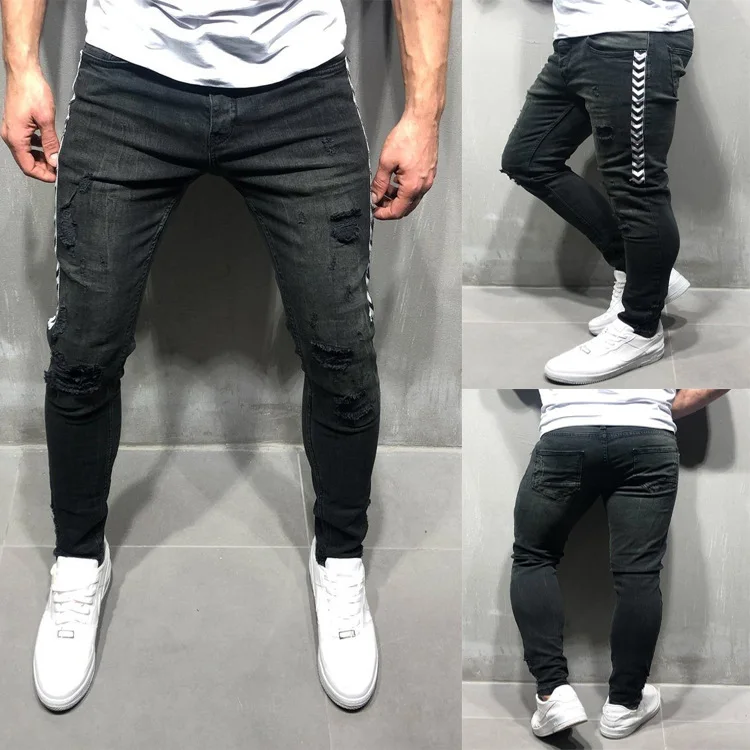 New Mens Stretch Jeans Street Fashion Broken Pantalones Men Mezclilla Side Webbing Salopette Uomo Jeans Rasgados Para Mens
New Mens Stretch Jeans Street Fashion Broken Pantalones Men Mezclilla Side Webbing Salopette Uomo Jeans Rasgados Para Mens