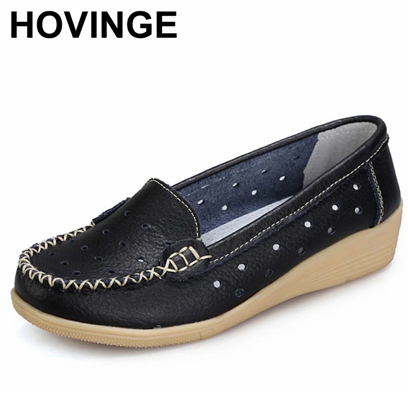 HOVINGE Genuine Leather Women's Casual Shoes Cut-Outs Women Summer Flats Shoe New Slip-On Female Loafers Mother Platform D019
HOVINGE Genuine Leather Women's Casual Shoes Cut-Outs Women Summer Flats Shoe New Slip-On Female Loafers Mother Platform D019