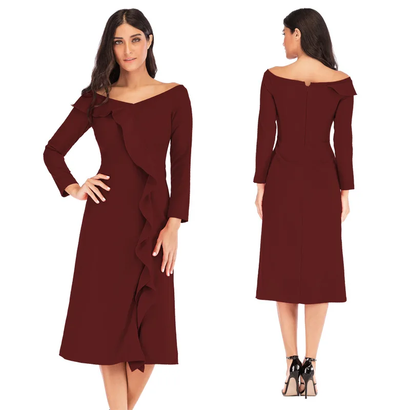 2019 spring and summer hot Europe and the United States new woman's dress irregular lotus lace wedding party women's dress
2019 spring and summer hot Europe and the United States new woman's dress irregular lotus lace wedding party women's dress