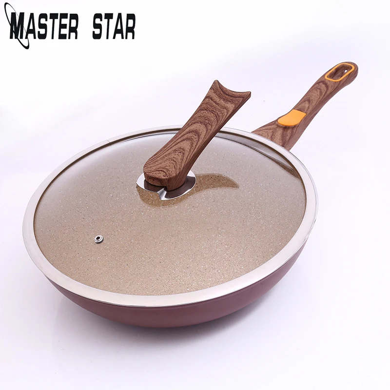 Master Star Aluminum Pans General Use For Gas And Induction Cooker Non-stick Frying With Glass Cover | Дом и сад