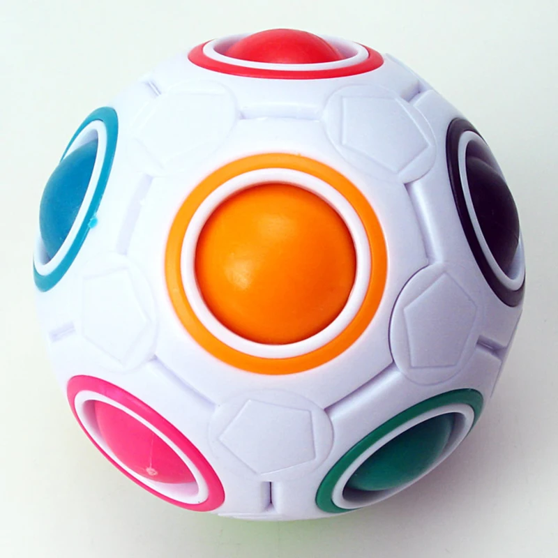 Hot Spherical Magic ball Cube Toys Novelty Rainbow Ball Football Puzzle Cubes Learning Educational Toys For Children Kids
Hot Spherical Magic ball Cube Toys Novelty Rainbow Ball Football Puzzle Cubes Learning Educational Toys For Children Kids