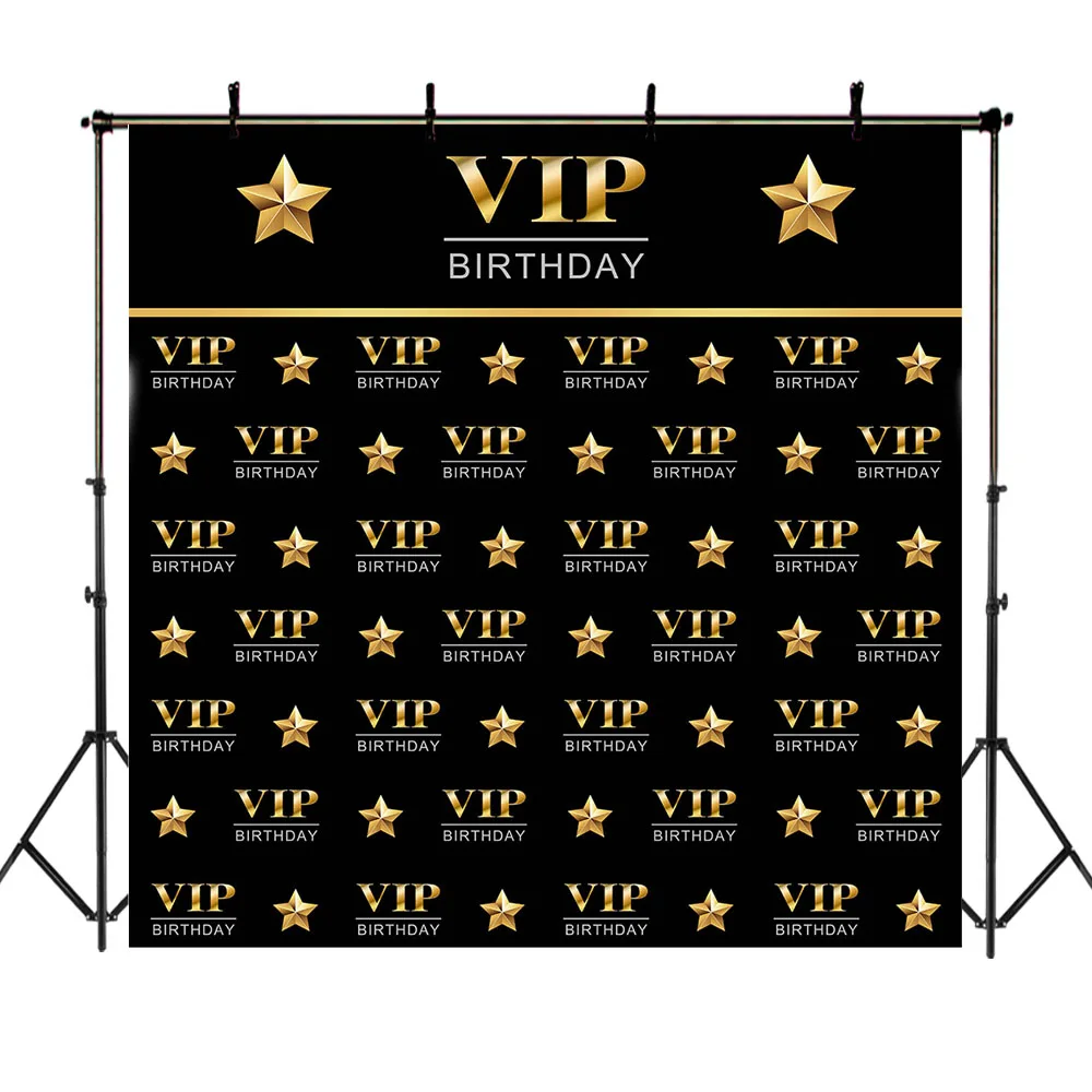 Mocsicka VIP Birthday Backdrop Step and Repeat Birthday Photography Background Gold VIP Black Photo Backdrops
Mocsicka VIP Birthday Backdrop Step and Repeat Birthday Photography Background Gold VIP Black Photo Backdrops