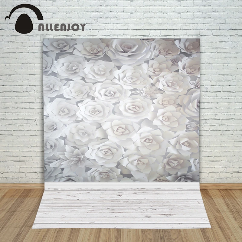 Allenjoy фотофоны белая бумага цветущие цветы 3D Деревянный Фотофон для фотосессии