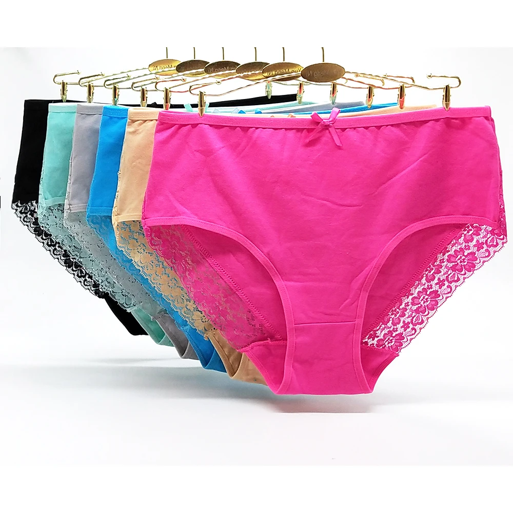 Plus Size High rise Panties women Cotton Lace Briefs Elastic Panty Sexy Lady Underwear Underpants for Girls Intimates 6pcs
Plus Size High rise Panties women Cotton Lace Briefs Elastic Panty Sexy Lady Underwear Underpants for Girls Intimates 6pcs