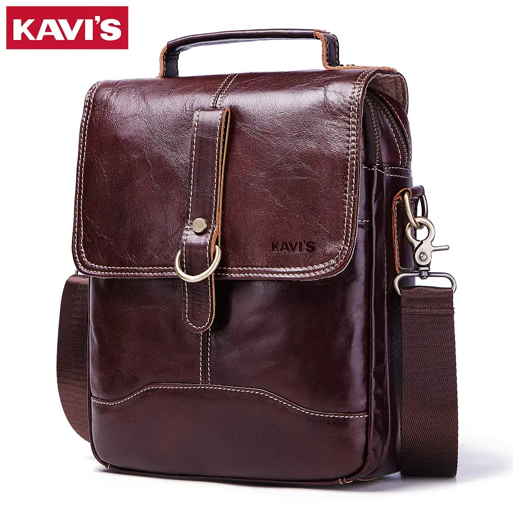 Сумка-мессенджер KAVIS Мужская, из натуральной воловьей кожи 
Сумка-мессенджер KAVIS Мужская, из натуральной воловьей кожи