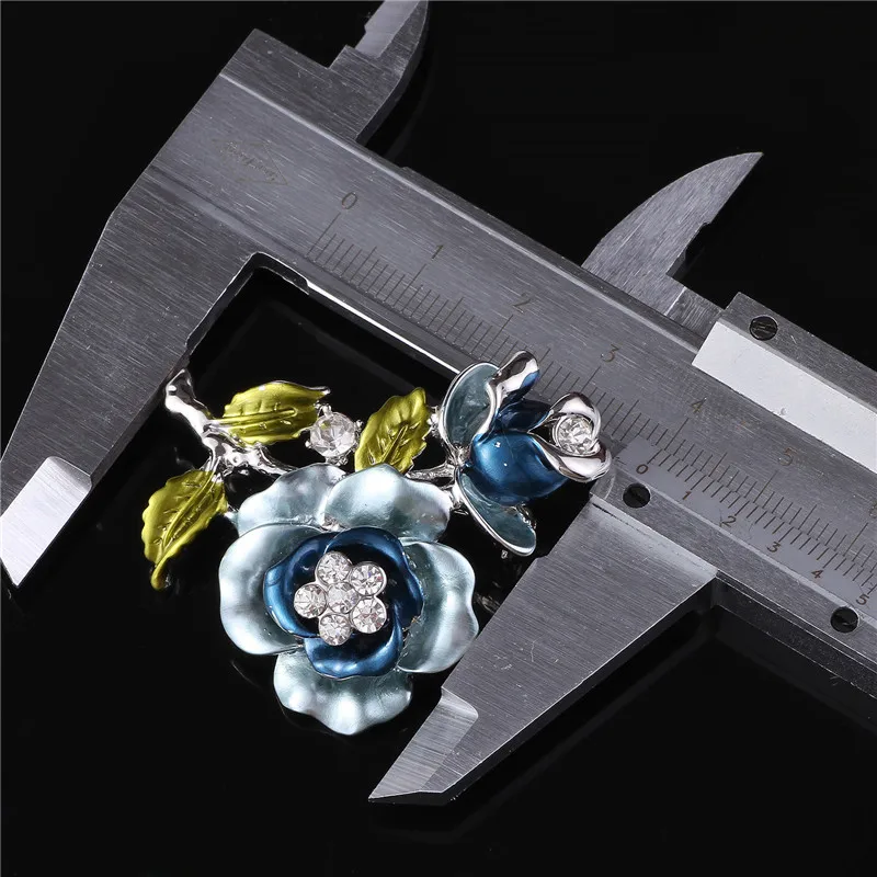 RONGQING 10Pcs/lot Enamel Flower Brooches Wholesale Jewelry Gift for Friends