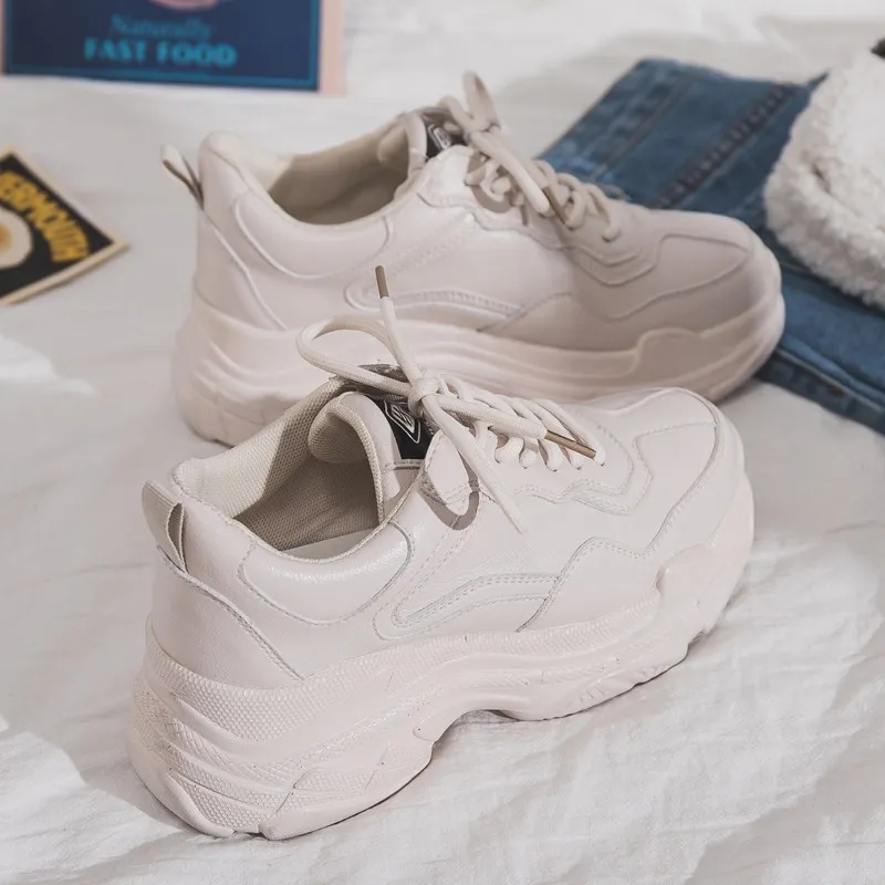 Size 35-40 2019 New Casual Women's Sneakers Lace Up Platform Shoes Woman For Thick Soled Vulcanize Shoes Comfortable Footwear
Size 35-40 2019 New Casual Women's Sneakers Lace Up Platform Shoes Woman For Thick Soled Vulcanize Shoes Comfortable Footwear