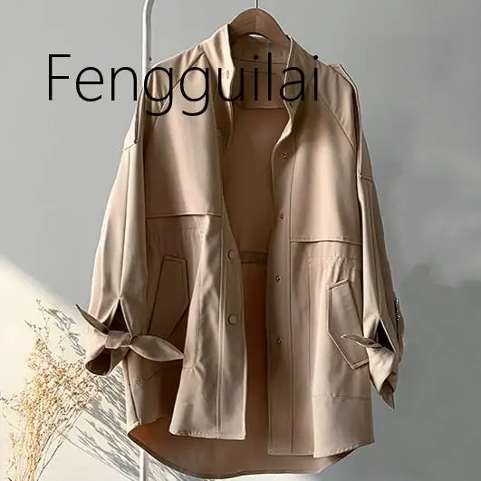 2019 Autumn Women Trench Coat Single Breasted Loose Elastic Waist Korean Casual Harajuku Long Coat Female Tops
2019 Autumn Women Trench Coat Single Breasted Loose Elastic Waist Korean Casual Harajuku Long Coat Female Tops