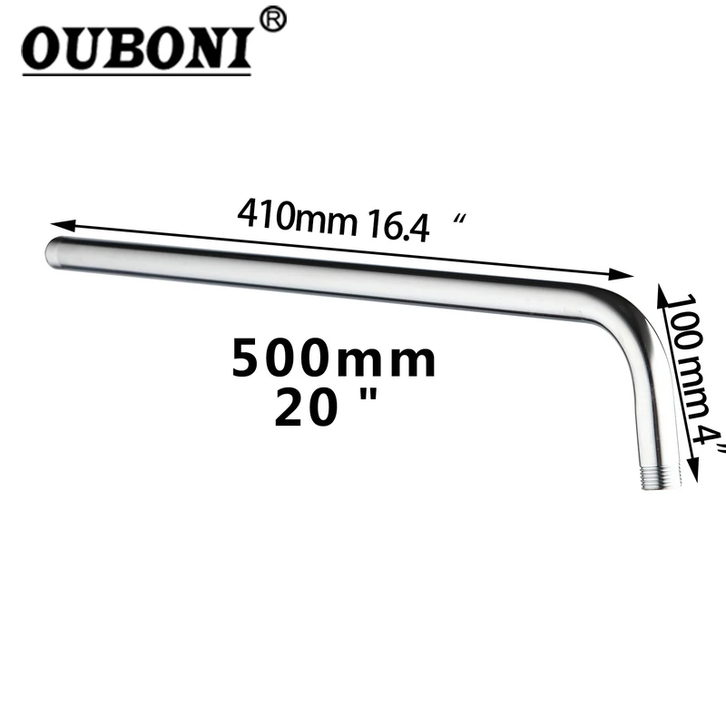 NEW Bath Shower 500mm Long Shower Arm Stainless Steel Shower Arm Wall Mount Shower Pipe Bathroom Accessories
NEW Bath Shower 500mm Long Shower Arm Stainless Steel Shower Arm Wall Mount Shower Pipe Bathroom Accessories
