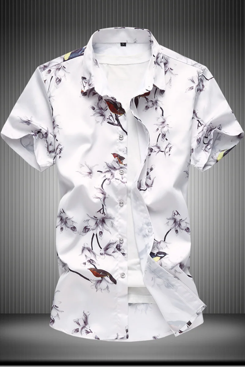 Summer Chinese Style Short Sleeve Shirt Men Summer Flower Bird Printed Leisure Shirt Men Casual Business Half-sleeve Shirt 7XL
Summer Chinese Style Short Sleeve Shirt Men Summer Flower Bird Printed Leisure Shirt Men Casual Business Half-sleeve Shirt 7XL