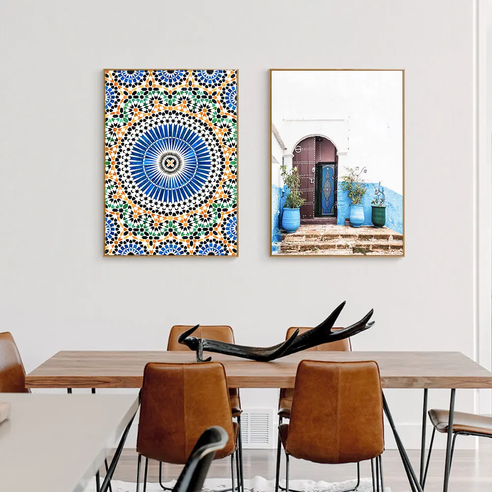 Abstract Modern Morocco Style Canvas Paintings Blue Door Poster Print Pictures Living Room Home Decor Metal Organic Glass Frame
Abstract Modern Morocco Style Canvas Paintings Blue Door Poster Print Pictures Living Room Home Decor Metal Organic Glass Frame
