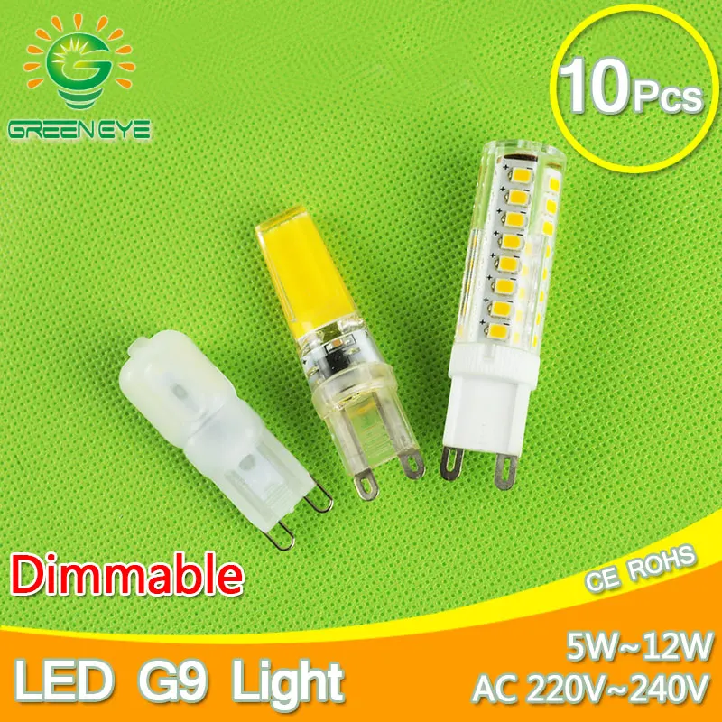 10pcs 5w~12w Dimmable COB LED G9 220V Replace 30~70W halogen SMD2835 LED light Led bulb G9 lamp Crystal Lampara Bombilla Ampoule
10pcs 5w~12w Dimmable COB LED G9 220V Replace 30~70W halogen SMD2835 LED light Led bulb G9 lamp Crystal Lampara Bombilla Ampoule