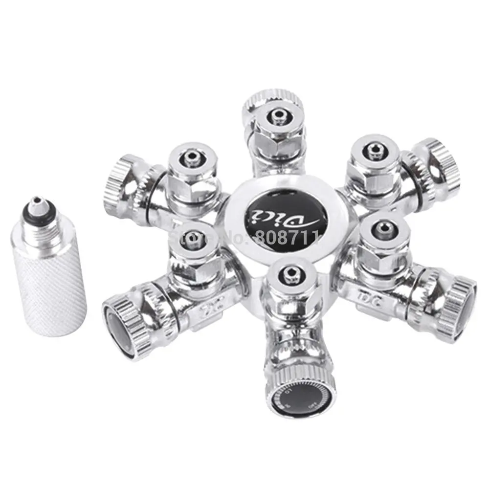 Aquarium Splitter for CO2 Regulator Solenoid, Cylinder Silver, 2/ 3/ 4/ 5/ 6 way
Aquarium Splitter for CO2 Regulator Solenoid, Cylinder Silver, 2/ 3/ 4/ 5/ 6 way
