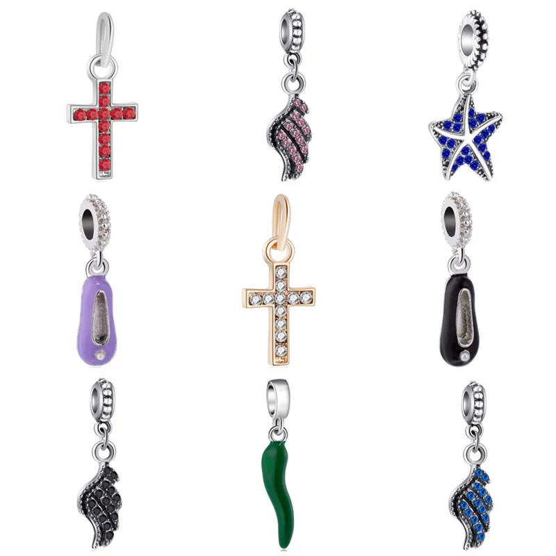 Simple Style Shoes Chili Star Wing Crystal Cross Pendants Charms Fit Brand Bracelets Bangles DIY Jewelry Valentine's Day Gifts
Simple Style Shoes Chili Star Wing Crystal Cross Pendants Charms Fit Brand Bracelets Bangles DIY Jewelry Valentine's Day Gifts