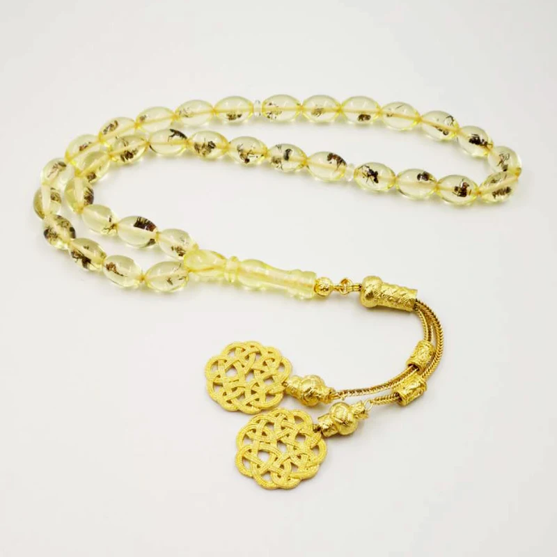 Ramadan gift misbaha Real insect Tasbih Golden Kazaz Tassel 33 prayer beads Rosary Man's Islamic Turkish Resin fashion Bracelets
Ramadan gift misbaha Real insect Tasbih Golden Kazaz Tassel 33 prayer beads Rosary Man's Islamic Turkish Resin fashion Bracelets