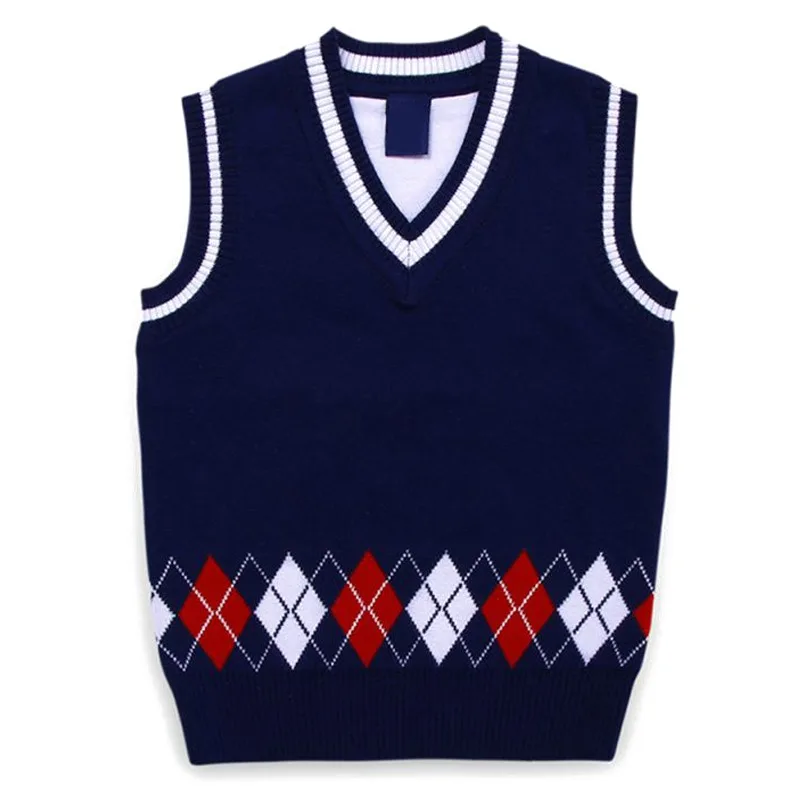 New Spring Autumn Children Girls Boys Sweater Vest Argyle V Neck Sleeveless Pullover Knit School Waistcoat Sweater 2-7T
New Spring Autumn Children Girls Boys Sweater Vest Argyle V Neck Sleeveless Pullover Knit School Waistcoat Sweater 2-7T