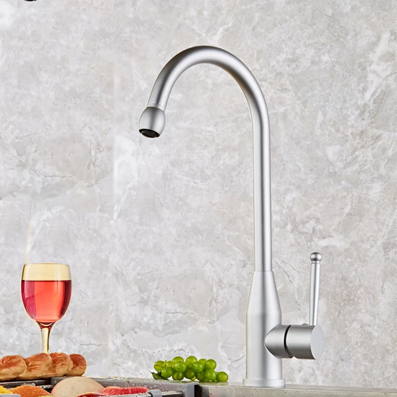 Space aluminum cold and hot water mixing faucet kitchen hardware washing dishes wash bowl sink double water single hole
Space aluminum cold and hot water mixing faucet kitchen hardware washing dishes wash bowl sink double water single hole