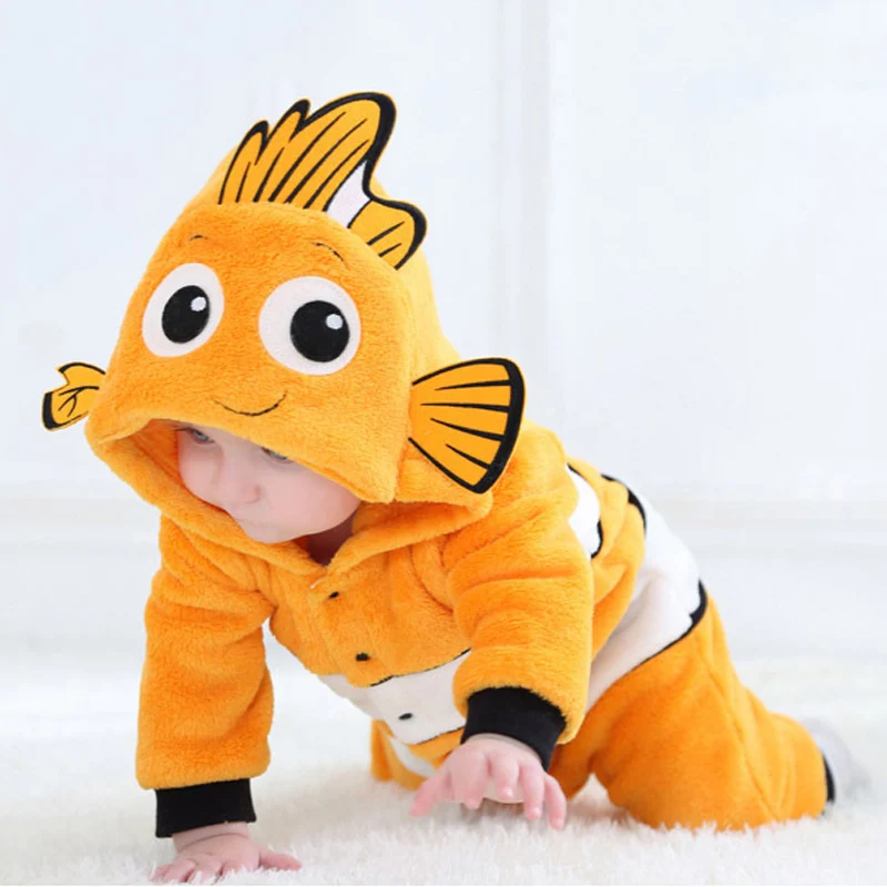 Baby Nemo Fish Pajamas Clothing Newborn Infant Romper Onesie Cute Animal Costume Outfit Hooded Jumpsuit Winter For Boy Girl
Baby Nemo Fish Pajamas Clothing Newborn Infant Romper Onesie Cute Animal Costume Outfit Hooded Jumpsuit Winter For Boy Girl