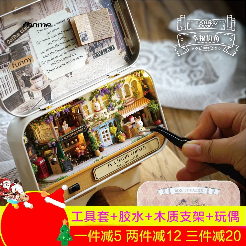 Doll DIY Cottage Box Rabbit Night Lights Theater Handmade Assembled Toy House Mini Model Christmas Children Birthday Gift
Doll DIY Cottage Box Rabbit Night Lights Theater Handmade Assembled Toy House Mini Model Christmas Children Birthday Gift