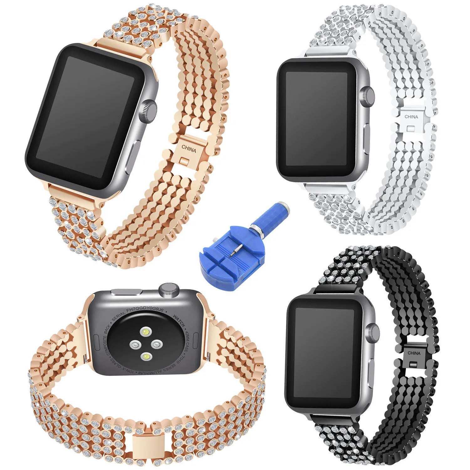 Women Diamond Bracelet for Apple Watch Series 1 2 3 4 Band Stainless Steel Wristband for Apple iWatch 42/44mm 38/40mm Strap
Women Diamond Bracelet for Apple Watch Series 1 2 3 4 Band Stainless Steel Wristband for Apple iWatch 42/44mm 38/40mm Strap