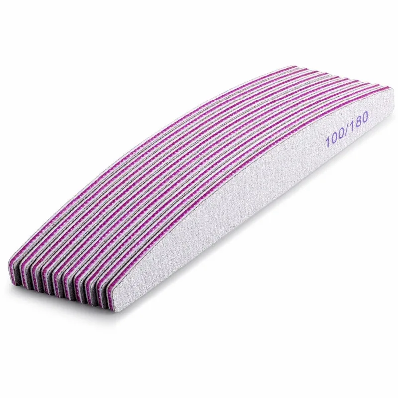 10Pcs/Lot Professional Nail File 100/180 Buffer Block Grey Crescent Moon Nail File For UV Gel Varnish File Sandpaper Tool NF001#
10Pcs/Lot Professional Nail File 100/180 Buffer Block Grey Crescent Moon Nail File For UV Gel Varnish File Sandpaper Tool NF001#