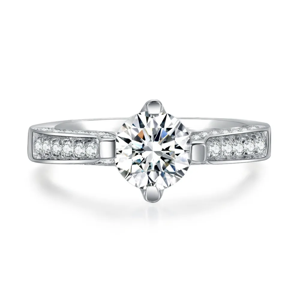 1CTW 6.5mm G-H Round Cut Moissanite Wedding Ring Solid 925 Sterling Silver Ring White Gold Color Diamond Jewelry
1CTW 6.5mm G-H Round Cut Moissanite Wedding Ring Solid 925 Sterling Silver Ring White Gold Color Diamond Jewelry