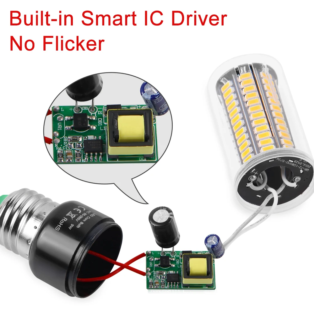 E27 светодиодный светильник E14 SMD5736 лампы AC 110V 220V свет кукурузы 3 5 Вт 7 9 12 15 20 хит