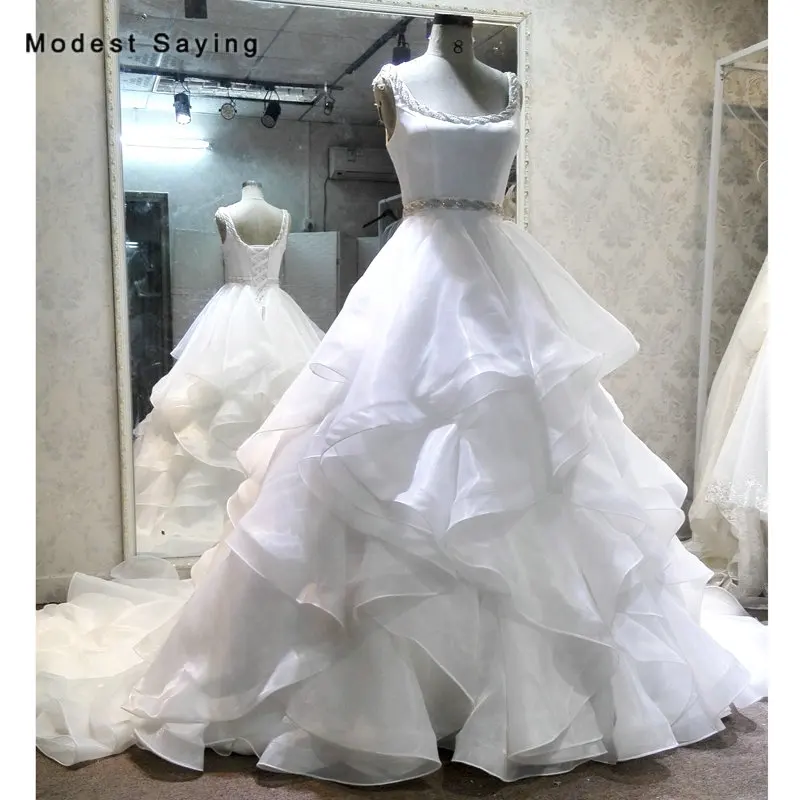 New Arrival Ivory Ball Gown Square Neckline Beaded Wedding Dresses 2018 with Ruffled Skirt Women Bridal Gowns vestido de noiva
New Arrival Ivory Ball Gown Square Neckline Beaded Wedding Dresses 2018 with Ruffled Skirt Women Bridal Gowns vestido de noiva