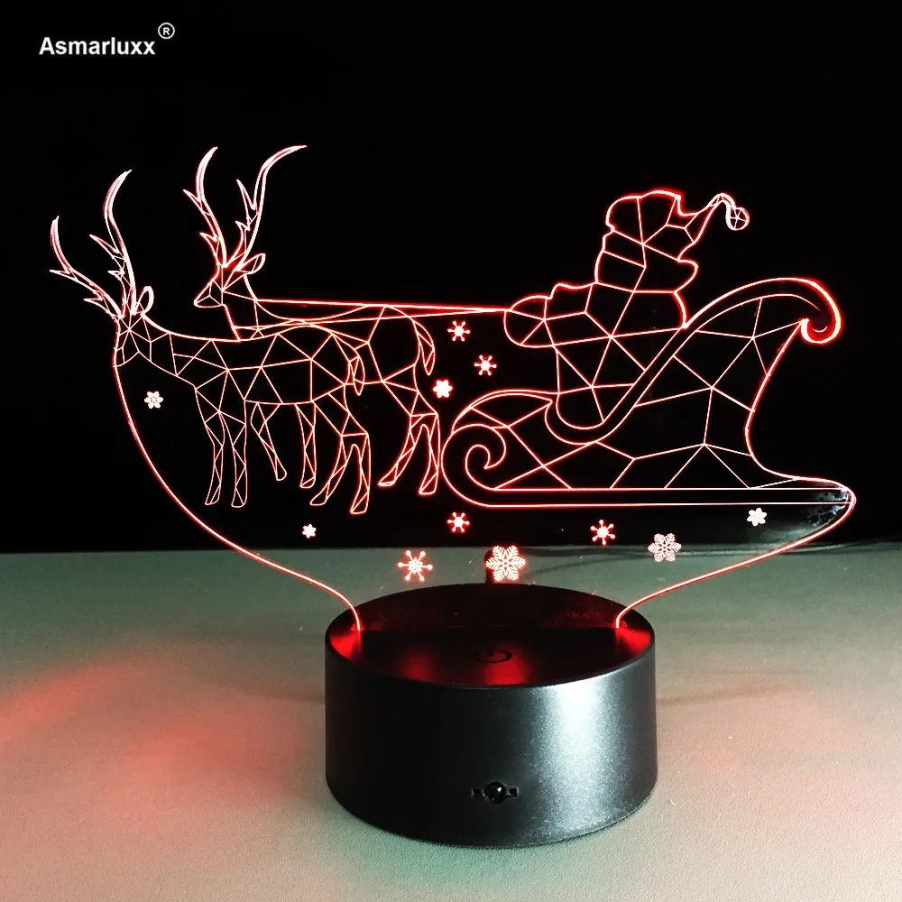 Sleigh 3D Visual Led Night Light for Kids Touch Usb Table Lampara Lampe Baby Sleeping Nightlight Home Decor Light 7 Colors Lamp
Sleigh 3D Visual Led Night Light for Kids Touch Usb Table Lampara Lampe Baby Sleeping Nightlight Home Decor Light 7 Colors Lamp
