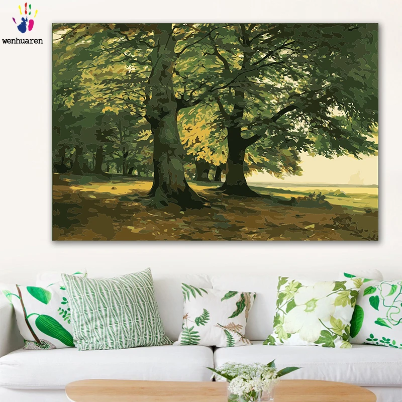 DIY картинки для раскраски по номерам с цветными four Seasons Four seasons вид рисунок