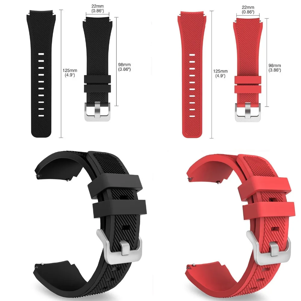 22mm Gear S3 Classic/Frontier Silicone Watch Bands Rubber Wrist Strap for Samsung Gear S3 Watch Bands Classic Straps Bracelet
22mm Gear S3 Classic/Frontier Silicone Watch Bands Rubber Wrist Strap for Samsung Gear S3 Watch Bands Classic Straps Bracelet