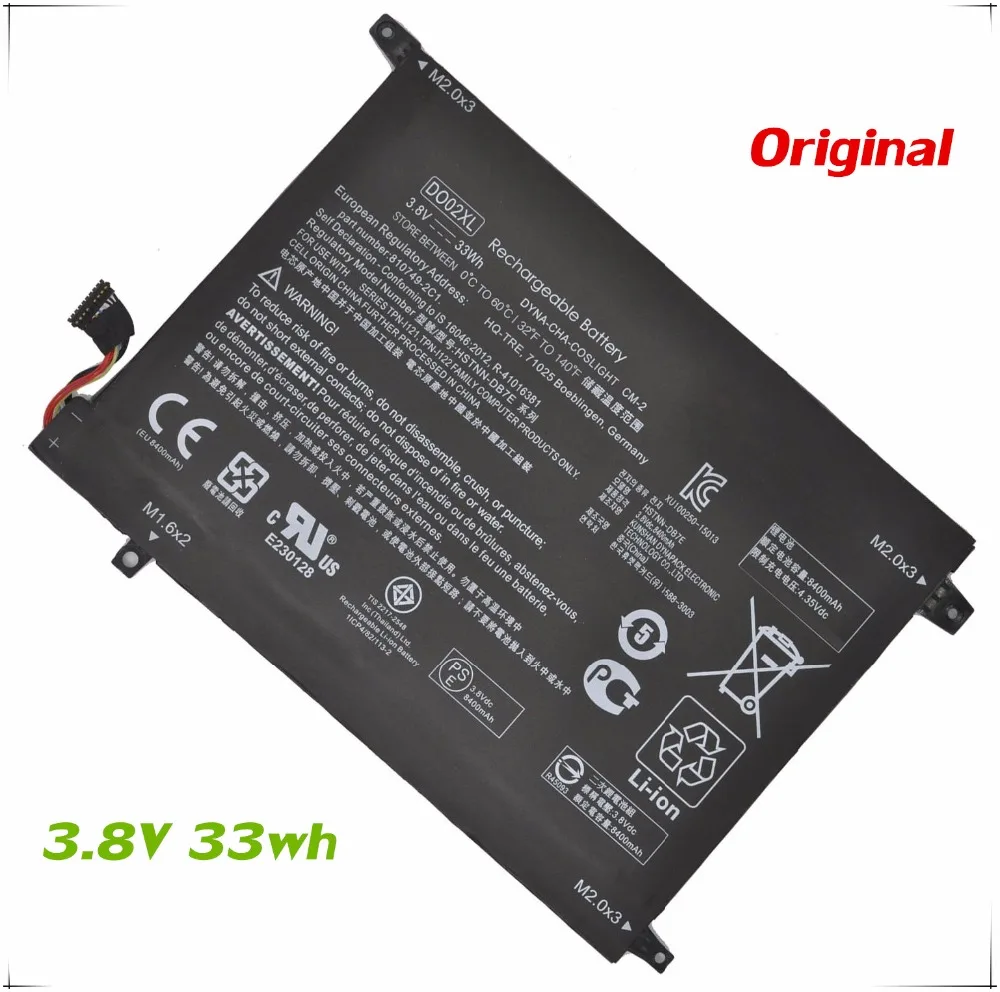 7XINbox 3.8V 33wh Original DO02XL Laptop Battery For HP Pavilion X2 10 810749-2C1 HSTNN-LB6Y HSTNN-DB7E TPN-I121 TPN-I122
7XINbox 3.8V 33wh Original DO02XL Laptop Battery For HP Pavilion X2 10 810749-2C1 HSTNN-LB6Y HSTNN-DB7E TPN-I121 TPN-I122