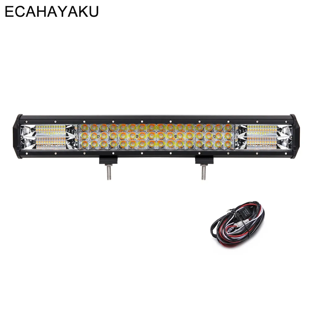 Tri-row 20" Car Led Light bar White/Yellow Strobe style 288W Led Bar Light with 2m Wire Harness for Offroad SUV ATV 4x4 Trucks
Tri-row 20" Car Led Light bar White/Yellow Strobe style 288W Led Bar Light with 2m Wire Harness for Offroad SUV ATV 4x4 Trucks