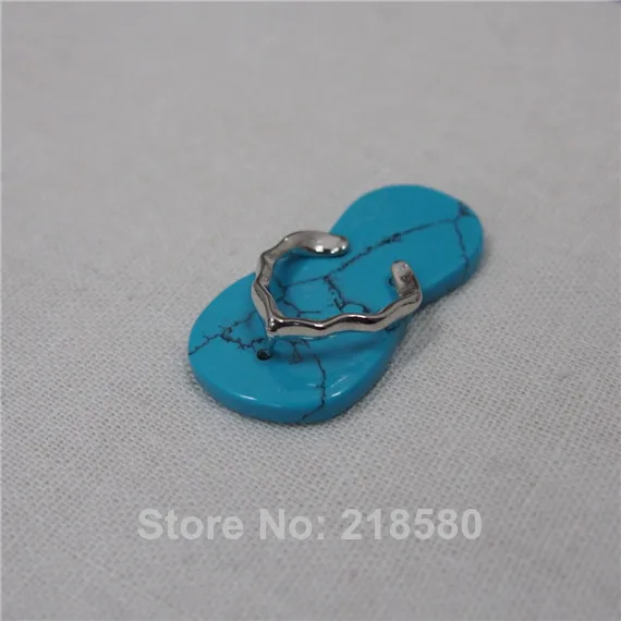 H-DP35 Beach Jewelry Hearing Stone Howlite Flip Flop Pendant Slipper Charm Silver 40mmx20mm
H-DP35 Beach Jewelry Hearing Stone Howlite Flip Flop Pendant Slipper Charm Silver 40mmx20mm