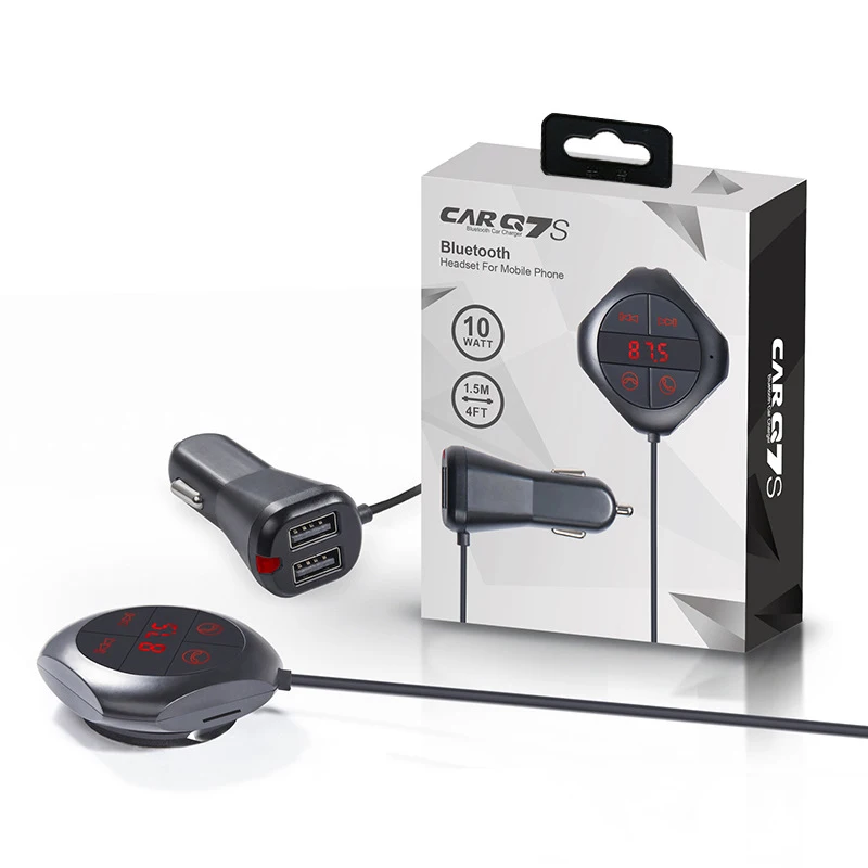 Q7S MP3 плеер FM Bluetooth handsfree Car комплект ЖК-дисплей Дисплей 5V 2.1A Max устройство для