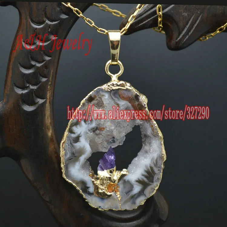 5pcs Natural Drusy Stone Slice Pendant With Crystal Inset Gold Color Fashion Women Jewelry
5pcs Natural Drusy Stone Slice Pendant With Crystal Inset Gold Color Fashion Women Jewelry