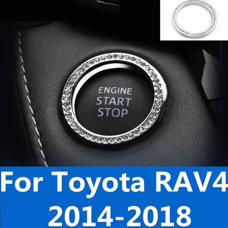 Для Toyota RAV4 2014 2018 кольцо зажигания навигация Поворотная Кнопка Звук кондиционер