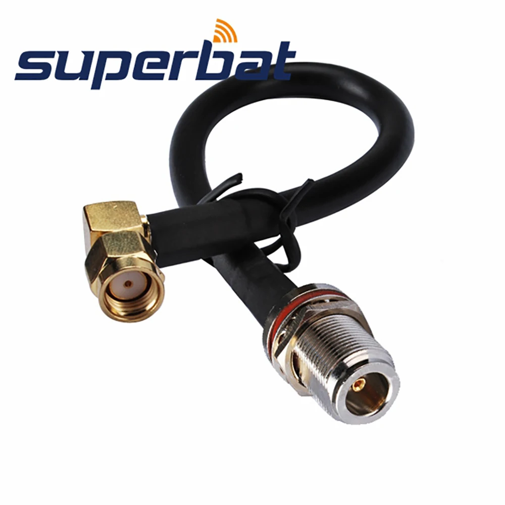 Superbat N Female Bulkhead O-ring to RP-SMA Right Angle Male Pigtail Cable LMR195 50cm for Wireless
Superbat N Female Bulkhead O-ring to RP-SMA Right Angle Male Pigtail Cable LMR195 50cm for Wireless