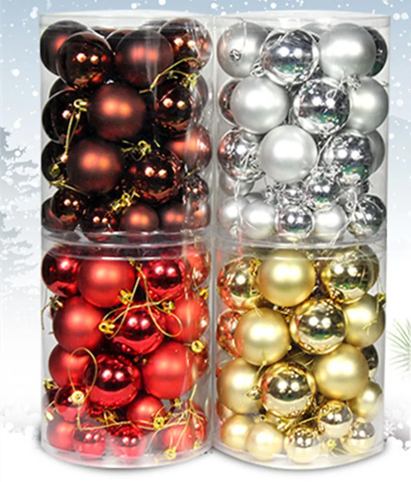 40pcs 4cm+6cm New good quality plastic christmas tree balls ornaments red sliver golden home party shop decorations suppliers
40pcs 4cm+6cm New good quality plastic christmas tree balls ornaments red sliver golden home party shop decorations suppliers