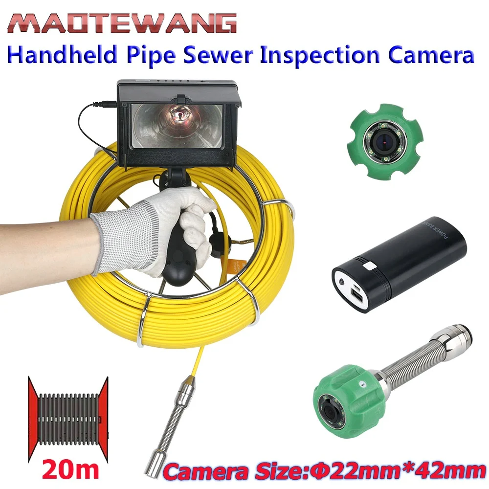 20M 4.3 inch 22mm Handheld Industrial Pipe Sewer Inspection Video Camera IP68 Waterproof Endoscope Pipe Inspection Video Camera
20M 4.3 inch 22mm Handheld Industrial Pipe Sewer Inspection Video Camera IP68 Waterproof Endoscope Pipe Inspection Video Camera