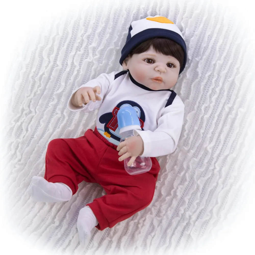 Фото Кукла bebe reborn для маленьких мальчиков силиконовые игрушки виниловой ванны детей