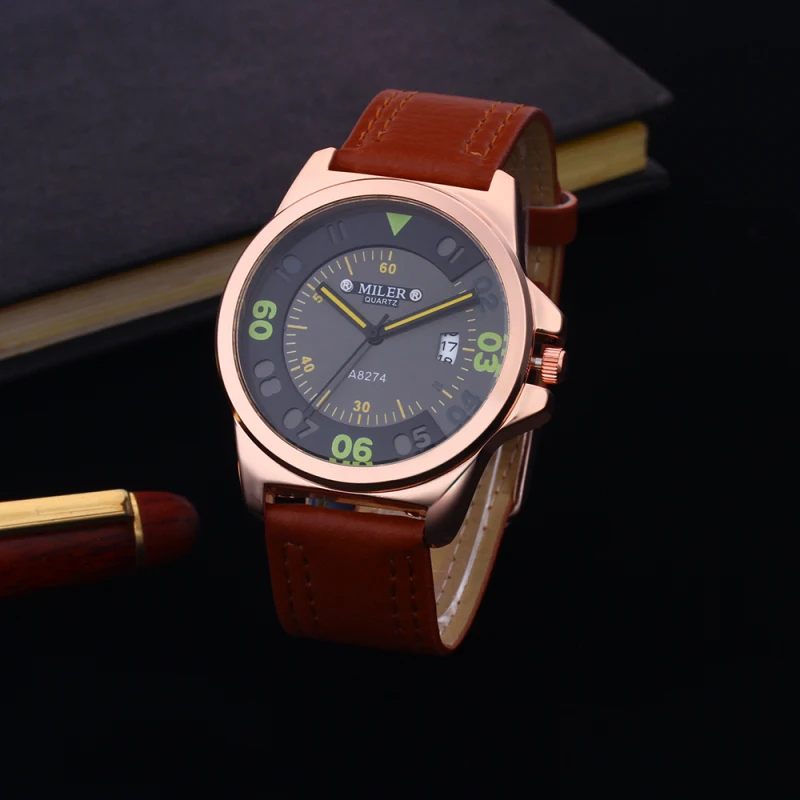 MILER Luxury Brand Watch Men Fashion Date Casual Sport Watches Leather Band Men's Watch Clock relogio masculino reloj hombre
MILER Luxury Brand Watch Men Fashion Date Casual Sport Watches Leather Band Men's Watch Clock relogio masculino reloj hombre